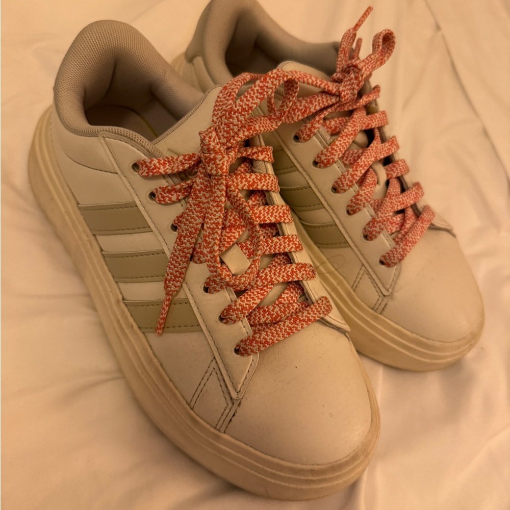 Adidas Cream Sneakers with Minimalist Design